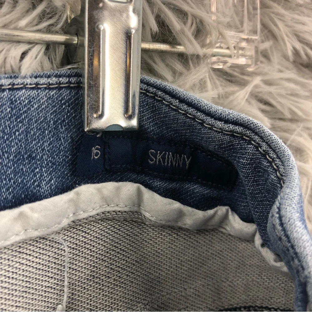 Seven7 Jeans Womens 16 Embellished Skinny Jeans Denim